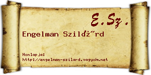 Engelman Szilárd névjegykártya