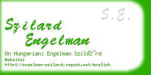 szilard engelman business card